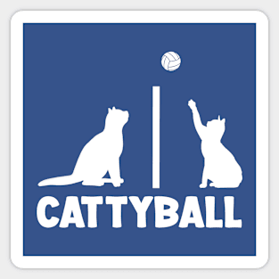 Cattyball - Playful Cats Bring Volleyball Fun Sticker